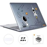 Voor MacBook Pro 16.1 A2141 ENKAY Hat-Prince 3 in 1 Spaceman Pattern Laotop Beschermende Crystal Case met TPU Keyboard Film/Anti-stof Pluggen  Versie: EU (Spaceman No.1)