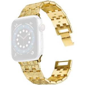 Geweven textuur roestvrijstalen vervanging horlogeband voor Apple Watch Series 6 &amp; SE &amp; 5 &amp; 4 44mm / 3 &amp; 2 &amp; 1 42mm