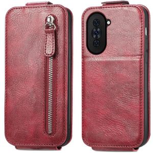 Voor Huawei nova 10 Zipper Wallet Vertical Flip Leather Phone Case (Rood)
