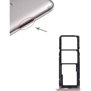 SIM-kaart lade + SIM-kaart lade + micro SD-kaart voor Xiaomi Redmi S2 (goud)