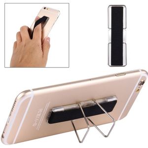 2 in 1 verstelbare universele Mini zelfklevende houder standaard + Slim vinger Grip  grootte: 7.3 x 2.2 x 0.3 cm  voor iPhone  Galaxy  Huawei  Xiaomi  LG  HTC en Tablets(Black)