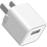 C008-1 enkele USB-poort oplader voedings adapter (wit)