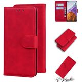 For Xiaomi Mi 11 Pro Skin Feel Pure Color Flip Leather Phone Case(Red)
