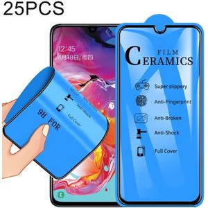 25 stuks 2.5 D volledige lijm volledige cover keramiek film voor Galaxy A70