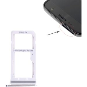 2 SIM-kaart lade/micro SD-kaart lade voor Galaxy S7 (wit)