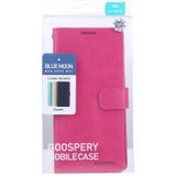 Voor Samsung Galaxy S21 Fe Goofpery Blue Moon Crazy Horse Texture Horizontale Flip Lederen Case met Houder &amp; Card Slot &amp; Portemonnee (Rose Red)