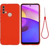 Voor Motorola Moto E20 / E30 / E40 Pure Kleur Vloeistof Siliconen Schokbestendige Telefoonhoes