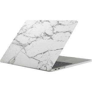 MacBook Pro 13.3 inch A1706 &amp; A1708 Marmer patroon met wit zwarte structuur beschermende Cover