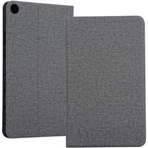 Universele spanning ambachtelijke doek TPU beschermende case voor Huawei Honor tabblad 5 8 inch/MediaPad M5 Lite 8 inch  met houder (grijs)