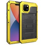 For iPhone 14 Shockproof Waterproof Dustproof Metal + Silicone Phone Case(Yellow)