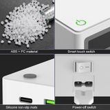 868W 6 in 1 QC 3.0 USB Interface + 3 USB-poorten + PD 65W-poorten + QI Wireless Fast Charging Multi-function Charger with LED Display  UK Plug(White)