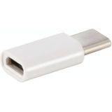 USB 3.1 Type-C Male naar Micro USB Adapter vrouwelijke Converter  lengte: 3cmwit