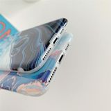 Voor iPhone 12 Pro Max Ocean Wave Coral TPU Smooth Marbled IMD Mobile Phone Case (Blue SD3)