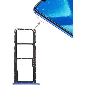 SIM-kaart lade + micro SD-kaart lade voor Huawei Honor 8X (blauw)