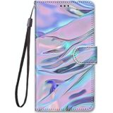 Voor Samsung Galaxy A5 2017 Coloured Drawing Cross Texture Horizontale Flip PU Lederen case met Holder &amp; Card Slots &amp; Wallet &amp; Lanyard (Fluorescerend waterpatroon)