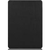 For Microsoft Surface Pro 9 JUNSUNMAY Custer Solid Color 3-Fold Stand Leather Tablet Case(Black)