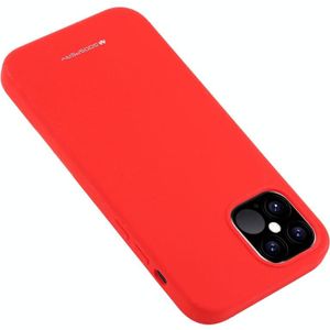 Voor iPhone 12 Pro Max GOOSPERY SILICONEN Solid Color Soft Liquid Silicon Siliconen Schokbestendige Zachte TPU case(Rood)