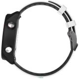 22mm voor Xiaomi Haylou RT RS3 LS04 / LS05S Universele Tweekleurige Siliconen Vervangingsband Horlogeband (Wit Zwart)