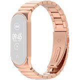 For Xiaomi Mi Band 6 / 5 / 4 / 3 Mijobs Metal CS Bamboo Joint Stainless Steel Replacement Watchband(Rose Gold)