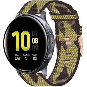 Voor Samsung Galaxy Watch Active 2 44 mm 20 mm nylon geweven horlogeband