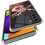 Voor Samsung Galaxy S23 5G Christmas Patterned Clear TPU Phone Cover Case (Grappige Elanden)