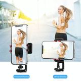 PULUZ 360 graden roterende horizontale verticale schieten telefoon ABS klem houder beugel voor iPhone  Galaxy  Huawei  Xiaomi  Sony  HTC  Google en andere smartphones (zwart)