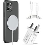 XJ-32 3 in 1 15W Magnetic Suction Wreless Charging + PD 20W USB-C / Type-C Travel Charging + USB-C / Type-C naar 8 Pin snellaadkabel voor iPhone-serie  stekkermaat:UK Plug