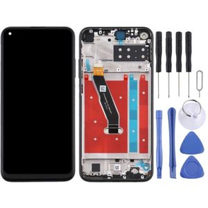 LCD-scherm en digitizer volledige assemblage met frame voor Huawei P40 Lite E (zwart)