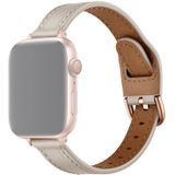 Dames Starry Sky Style Lederen Vervanging Strap Horlogeband voor Apple Watch Series 6 &amp; SE &amp; 5 &amp; 4 44mm / 3 &amp; 2 &amp; 1 42mm (Creamy-White)