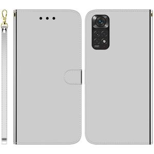 Voor Redmi Note 11 Overseas Version / Note 11s Imitated Mirror Surface Horizontal Flip Leather Telefoon Case (Silver)