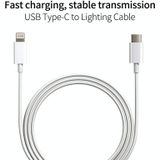2 in 1 PD3.0 30W USB-C / Type-C Travel Charger met afneembare voet + PD3.0 3A USB-C / Type-C naar 8 Pin Fast Charge Data Cable Set  Kabellengte: 1m  US Plug