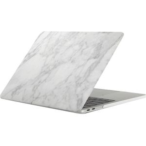 MacBook Pro 13.3 inch A1706 &amp; A1708 Marmer patroon met wit grijze structuur beschermende Cover