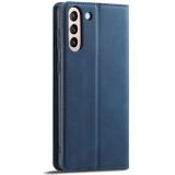Voor Samsung Galaxy S21+ 5G Forwenw Dream Series Oil Edge Sterk magnetisme Horizontale Flip Lederen case met Holder &amp; Card Slots &amp; Wallet &amp; Photo Frame(Blauw)