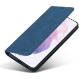 Voor Samsung Galaxy S21+ 5G Forwenw Dream Series Oil Edge Sterk magnetisme Horizontale Flip Lederen case met Holder &amp; Card Slots &amp; Wallet &amp; Photo Frame(Blauw)