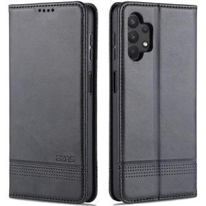 Voor Samsung Galaxy A32 5G AZNS magnetische kalf textuur horizontale flip lederen geval met kaart slots &amp;houder &amp; portemonnee (zwart)