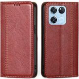 Voor OnePlus Ace Racing Grid Texture Magnetic Flip Leather Phone Case