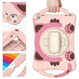 Leuke Kat Koning Kinderen Schokbestendige EVA Bescherming van de Houder &amp; Schouderriem &amp; Handvat voor Ipad 10.2 2020/2019 / PRO 10.5 / Air 10.5 (Pink)