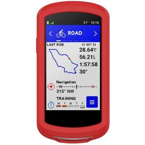 For Garmin Edge 1040 Full Back Cover Stopwatch Silicone Case(Red)