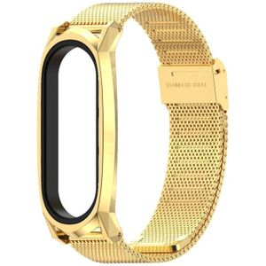 For Xiaomi Mi Band 6 / 5 / 4 / 3 Mijobs Milan Buckle GT Metal Stainless Steel Replacement Watchband(Gold)