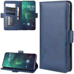 Voor Nokia 6.2 Double Buckle Crazy Horse Business Mobiele Telefoon Holster met Card Wallet Bracket Functie (Blauw)