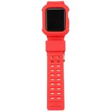 TPU + Silicone Integrated Watch Strap For Apple Watch Series 7 45mm / 6&amp;SE&amp;5&amp;4 44mm / 3&amp;2&amp;1 42mm(Red)