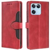 For OnePlus Ace Racing Skin Feel Magnetic Buckle Leather Phone Case(Red)