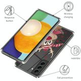 Voor Samsung Galaxy S21 FE 5G Kerstpatroon Clear TPU Phone Cover Case (Grappige Elanden)