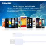 2 pack HAWEEL High Speed Micro-USB naar USB Data Sync laad Kabel Kit voor Samsung Galaxy S6 / S5 / S IV  LG  HTC  Lengte: 1m