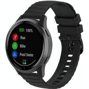 Voor Samsung Galaxy Watch Active2 40 mm / 44 mm 20 mm golvende gestippelde effen siliconen horlogeband