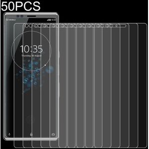 50 stks 0.26mm 9H 2.5D gehard glasfilm voor Sony Xperia XA4