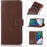 Litchi Texture PU + TPU Horizontal Flip Leather Case with Holder &amp; Card Slots &amp; Wallet For iPhone 13 Pro Max(Brown)
