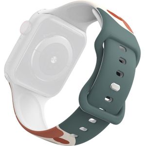 Morandi-serie 8-gesp Siliconen band horlogeband voor Apple Watch Series 7 45 mm / 6 &amp; SE &amp; 5 &amp; 4 44mm / 3 &amp; 2 &amp; 1 42mm