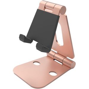 Universele aluminiumlegering opvouwbare verstelbare houder standaard  voor de iPad  Samsung  Lenovo  Sony en andere Tablet (Rose Gold)