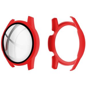 Voor Huawei watch GT2 46MM olie geïnjecteerd PC Shell +9H Tempered Glass Film Integrated Protective Shell(Red)